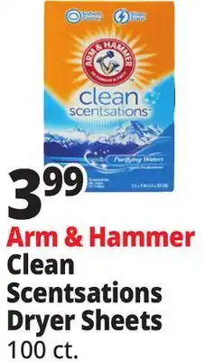 Ocean State Job Lot Arm & Hammer Clean Scentsations Purifying Waters Scented Fabric Softener Sheets 100 Count offer