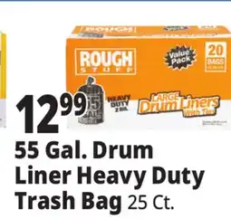 Ocean State Job Lot Rough Stuff 55 Gal Heavy-Duty Trash Bags 20 Count offer
