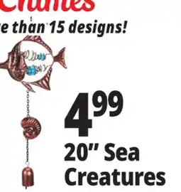 Ocean State Job Lot 20 Sea Creature Wind Chime offer