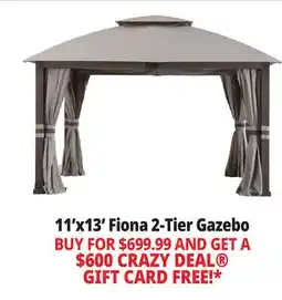 Ocean State Job Lot Sunjoy Fiona 2-Tier Gazebo 11' x 13' Light Gray offer