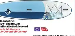 Ocean State Job Lot Boardworks 10'4 Shubu Lunr Inflatable Paddleboard offer