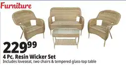 Ocean State Job Lot 4 Pc. Resin Wicker Set offer