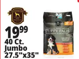 Ocean State Job Lot 40 Ct. Jumbo Puppy Pads offer