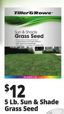 Ocean State Job Lot Tiller Rowe 5 Lb. Sun & Shade Grass Seed offer