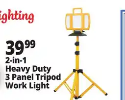 Ocean State Job Lot 2-in-1 Heavy Duty 3 Panel Tripod Work Light offer
