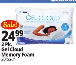 Ocean State Job Lot pureLUX Shapeable Gel Memory Foam Comfort Pillows 2-Count offer