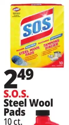 Ocean State Job Lot Clorox S.O.S Steel Wool Pads 10 Count offer
