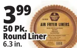 Ocean State Job Lot Baker's Choice Round Air Fryer Liners 50 Count offer