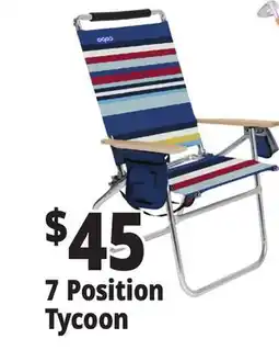 Ocean State Job Lot 7-Position Copa Hi-Back Big Tycoon Beach Chair offer