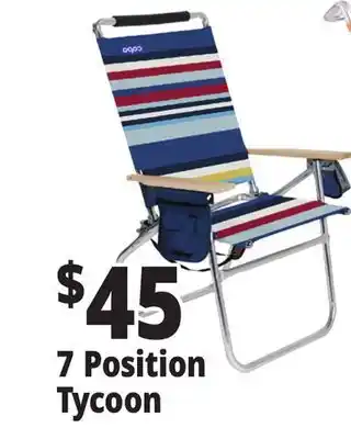 Ocean State Job Lot 7-Position Copa Hi-Back Big Tycoon Beach Chair offer
