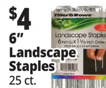Ocean State Job Lot Tiller & Rowe 6 Landscape Staples 25 Count offer