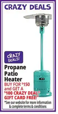 Ocean State Job Lot 46 000 BTU Commercial Outdoor Propane Patio Heater with Wheels Bahama Blue offer