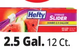 Ocean State Job Lot Hefty Storage Jumbo Gallon Slider Bags 12 Count offer