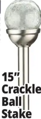 Ocean State Job Lot Outdoor Living Accents Solar Crackle LED Garden Stake 15 offer