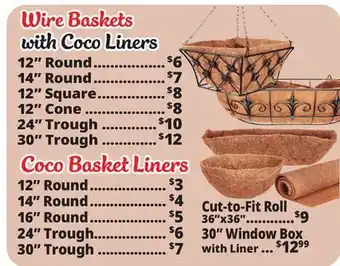 Ocean State Job Lot Wire Baskets with Coco Liners offer