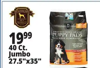 Ocean State Job Lot Huntington Pet Products Professional Grade 27.5 x 35 Puppy Pads with Odor Eliminators 40 Count offer