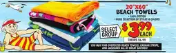 Ollie's 30 X60 BEACH TOWELS offer