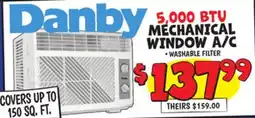 Ollie's DANBY 5, 000 BTU MECHANICAL WINDOW A/C offer
