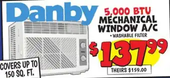 Ollie's DANBY 5, 000 BTU MECHANICAL WINDOW A/C offer