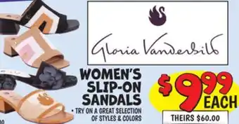 Ollie's WOMEN'S SLIP-ON SANDALS offer