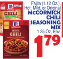 Bravo Supermarkets MCCORMICK CHILI SEASONING MIX offer
