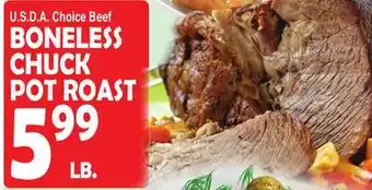 Bravo Supermarkets BONELESS CHUCK POT ROAST offer