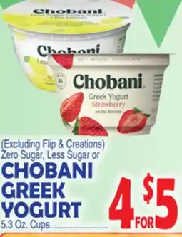 Bravo Supermarkets CHOBANI GREEK YOGURT offer