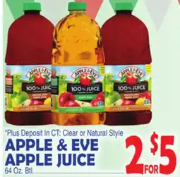 Bravo Supermarkets APPLE & EVE APPLE JUICE offer