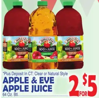 Bravo Supermarkets APPLE & EVE APPLE JUICE offer