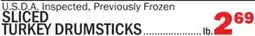 Bravo Supermarkets SLICED TURKEY DRUMSTICKS offer