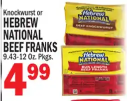 Bravo Supermarkets HEBREW NATIONAL BEEF FRANKS offer