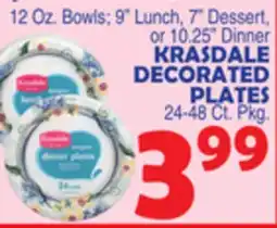 Bravo Supermarkets KRASDALE DECORATED PLATES offer