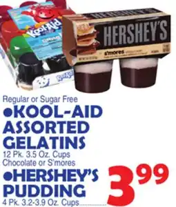 Bravo Supermarkets KOOL-AID ASSORTED GELATINS OR HERSHEY'S PUDDING offer