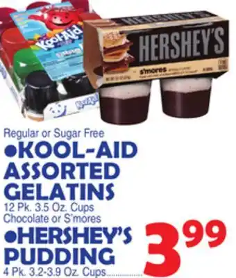 Bravo Supermarkets KOOL-AID ASSORTED GELATINS OR HERSHEY'S PUDDING offer
