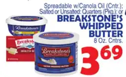 Bravo Supermarkets BREAKSTONE'S WHIPPED BUTTER offer