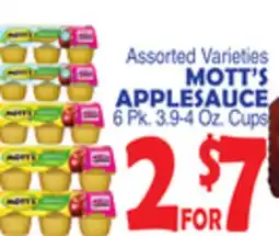 Bravo Supermarkets MOTT'S APPLESAUCE offer