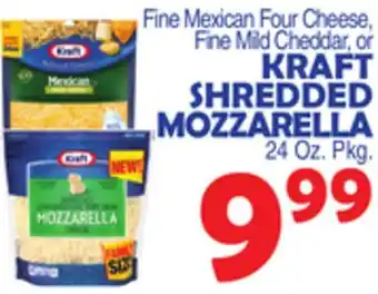 Bravo Supermarkets KRAFT SHREDDED MOZZARELLA offer