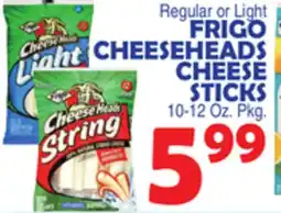 Bravo Supermarkets FRIGO CHEESEHEADS CHEESE STICKS offer