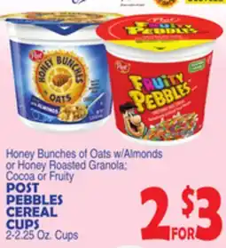 Bravo Supermarkets POST PEBBLES CEREAL CUPS offer