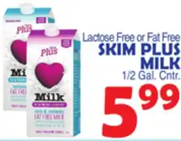 Bravo Supermarkets SKIM PLUS MILK offer