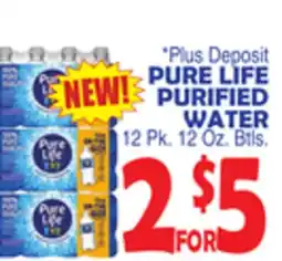Bravo Supermarkets PURE LIFE PURIFIED WATER offer