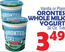 Bravo Supermarkets ORONTES WHOLE MILK YOGURT offer