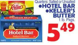 Bravo Supermarkets HOTEL BAR, KELLER'S BUTTER offer