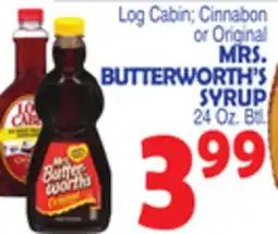 Bravo Supermarkets MRS. BUTTERWORTH'S SYRUP offer