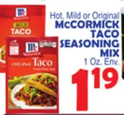 Bravo Supermarkets MCCORMICK TACO SEASONING MIX offer
