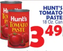 Bravo Supermarkets HUNT'S TOMATO PASTE offer