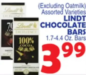 Bravo Supermarkets LINDT CHOCOLATE BARS offer