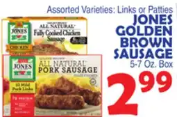 Bravo Supermarkets JONES GOLDEN BROWN SAUSAGE offer