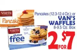 Bravo Supermarkets VAN'S WAFFLES 8-9.5 Oz. Box offer