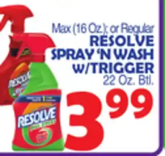 Bravo Supermarkets RESOLVE SPRAY'N WASH W/TRIGGER offer
